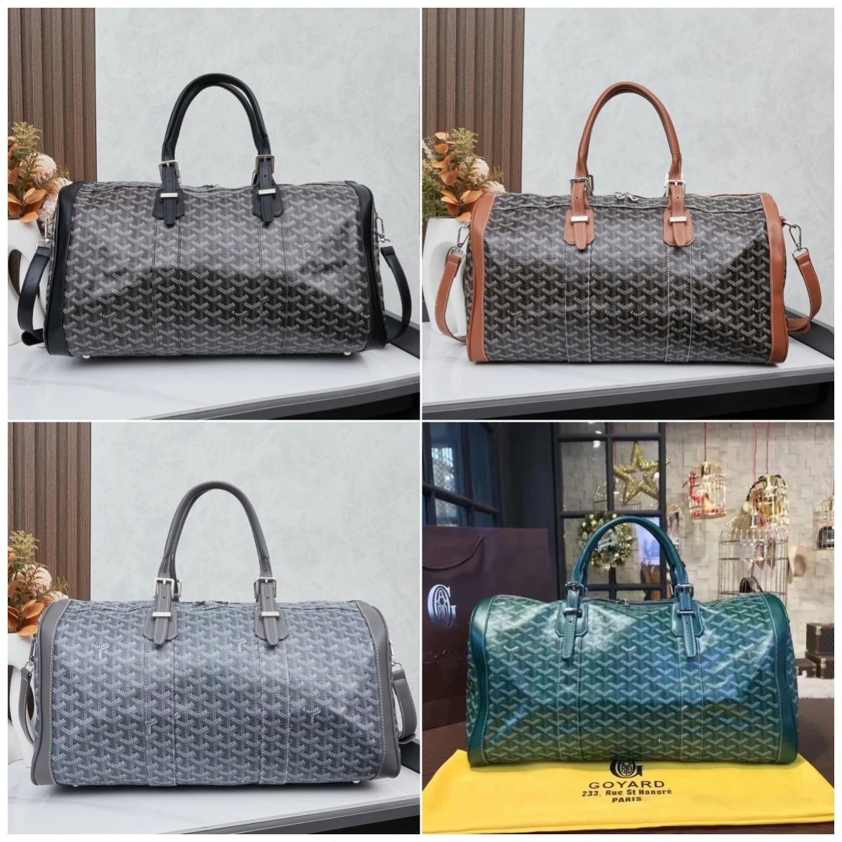 Goyard Backpacks Chevron-pattern flap backpack with top handle image 5