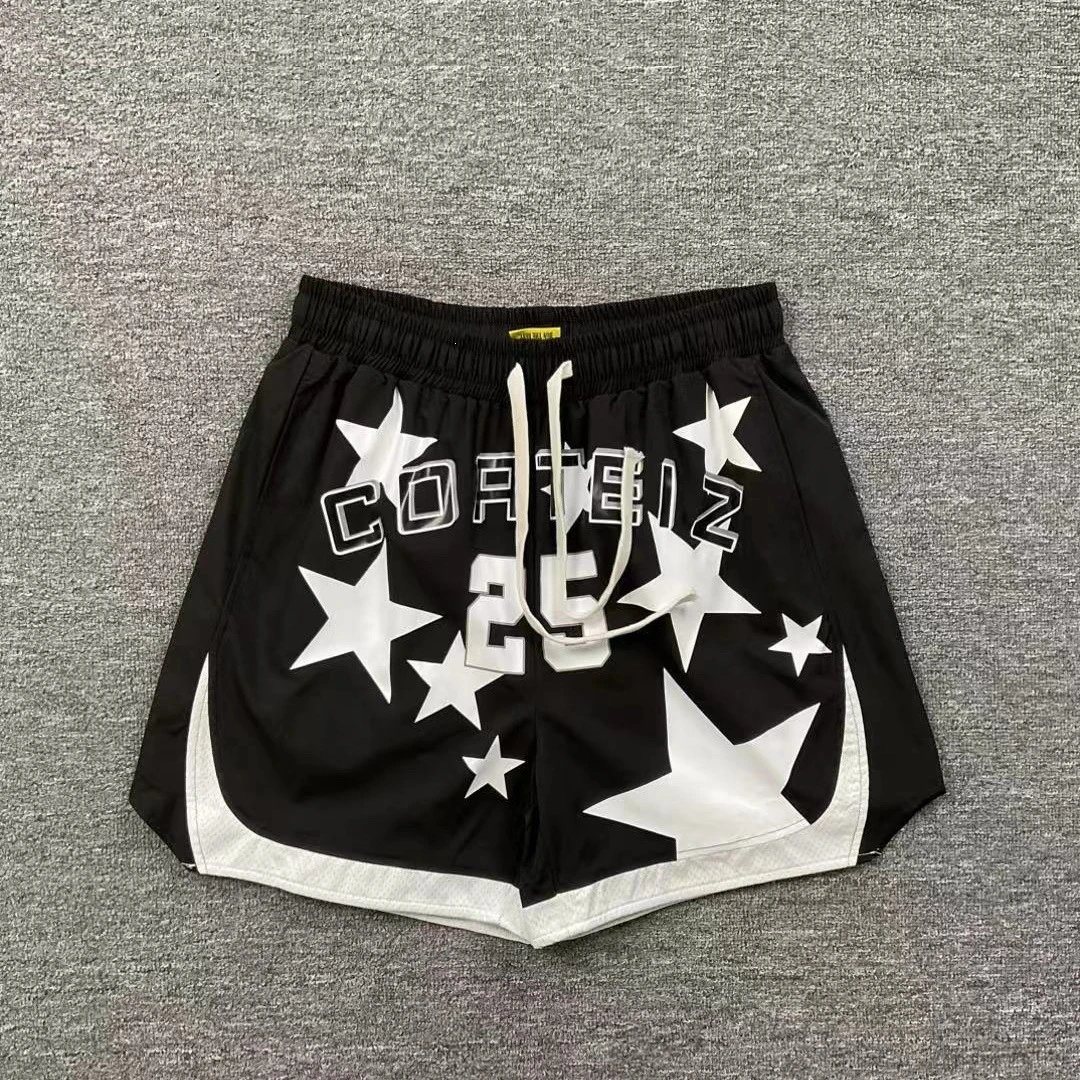 Corteiz Shorts Drawstring fleece with kangaroo pockets — 8358 black