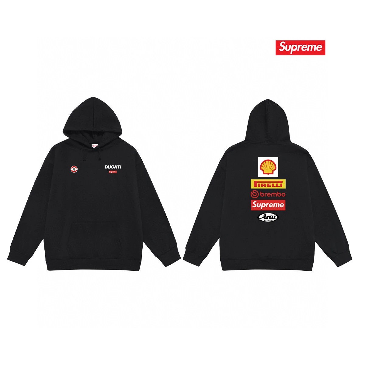 Supreme Hoodies & Sweatshirts Smoke Logo Pullover Hoodie — 40