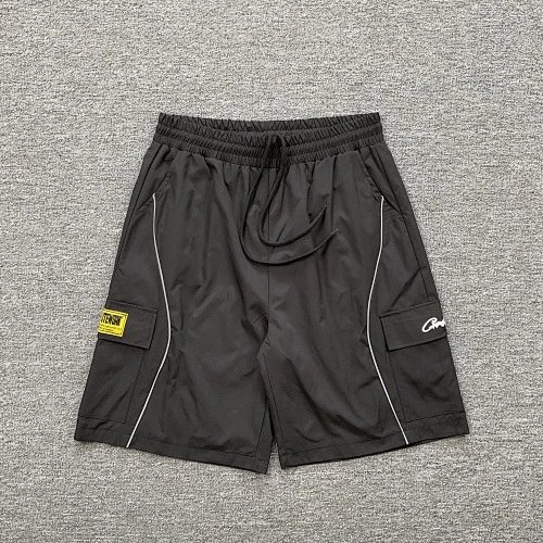 Corteiz Shorts CRTZ logo graphic drawstring — 3220 Black.