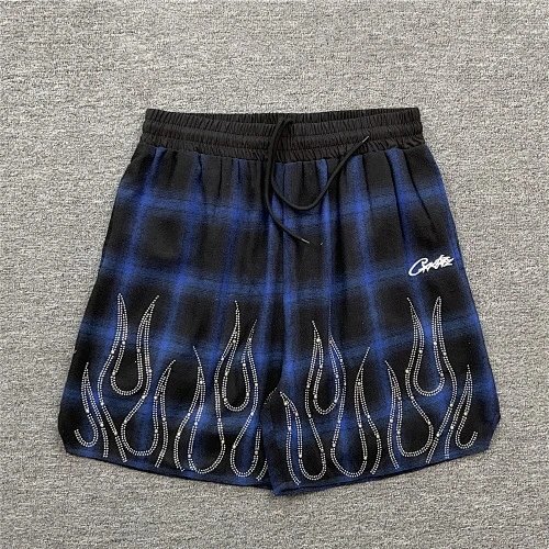 Corteiz Shorts Drawstring fleece with kangaroo pockets — Red 6120#
