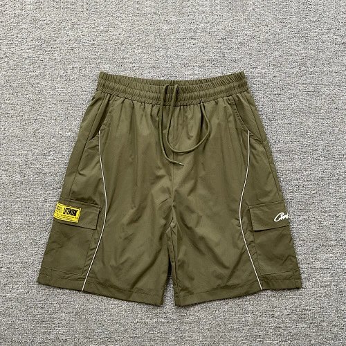 Corteiz Shorts CRTZ logo graphic drawstring — 3220 army green