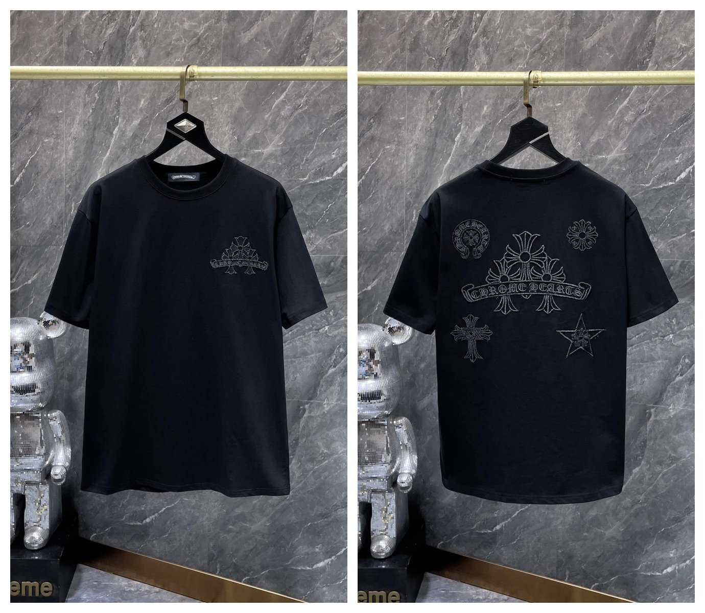 Chrome Hearts T-Shirts Graphic Cross Motif Short-Sleeve T-Shirt — 24
