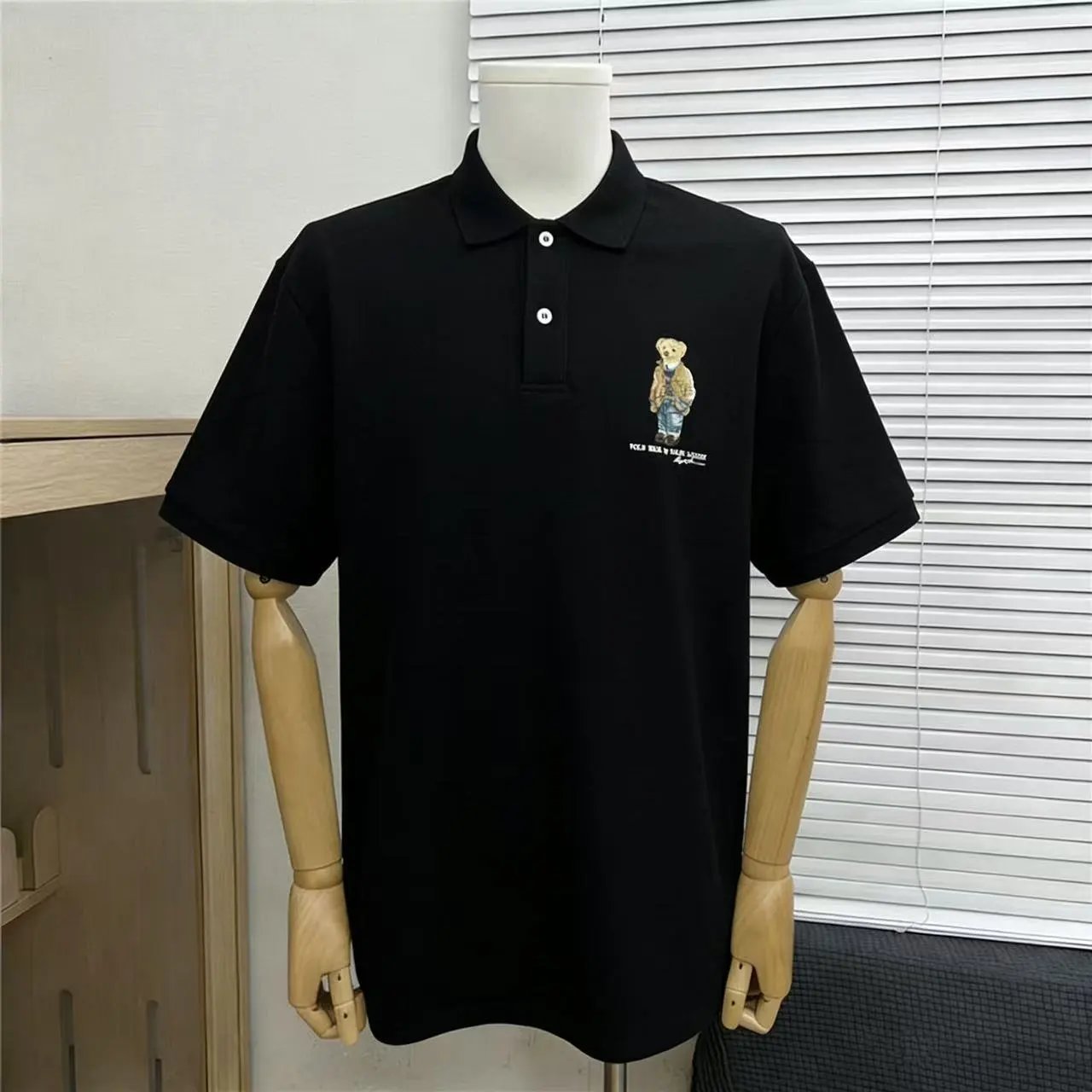 Polo Ralph Lauren Shirts Short-Sleeve Embroidered Pony Shirt — Little bear, black color 005