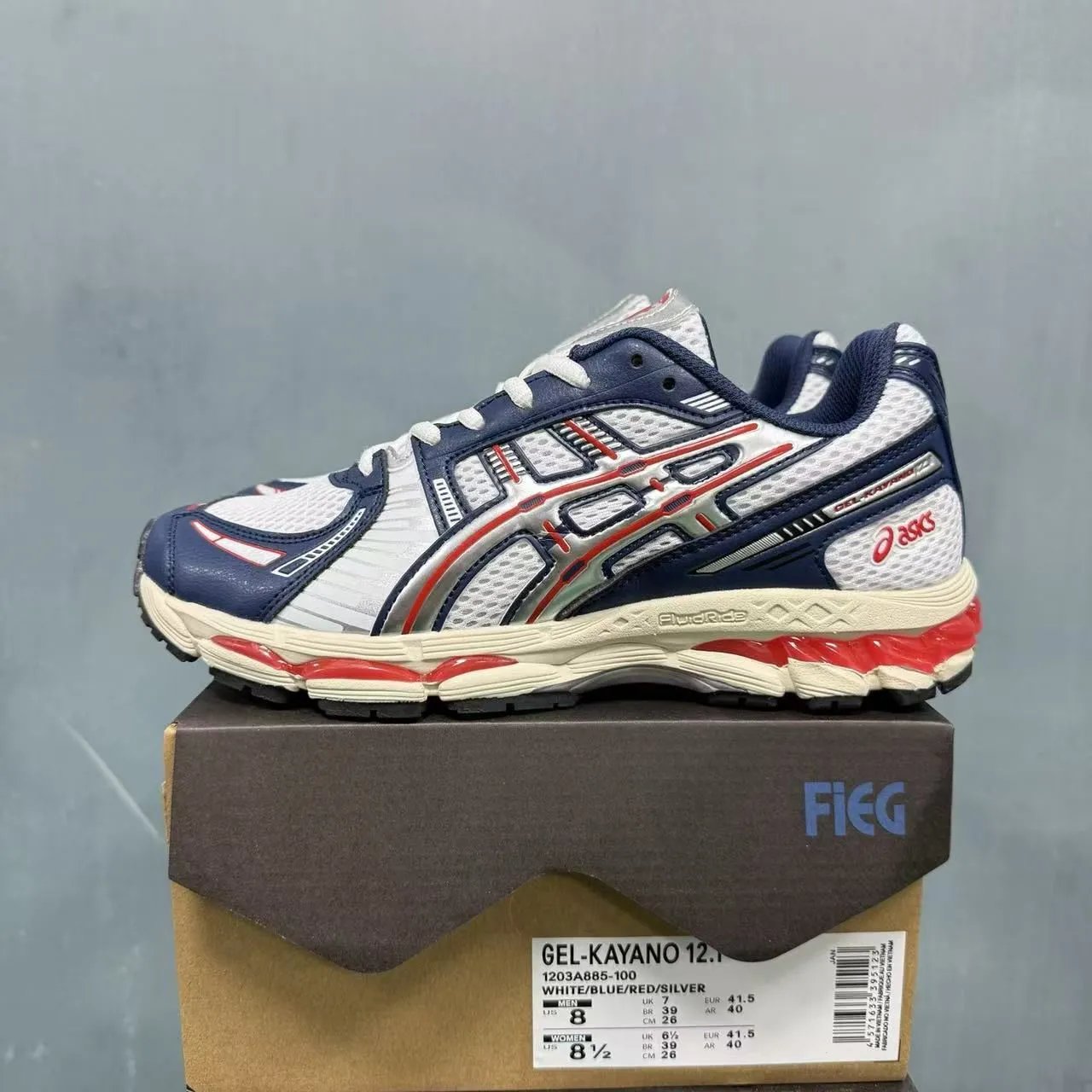 ASICS Sneakers GEL-KAYANO 12.1 — White and blue