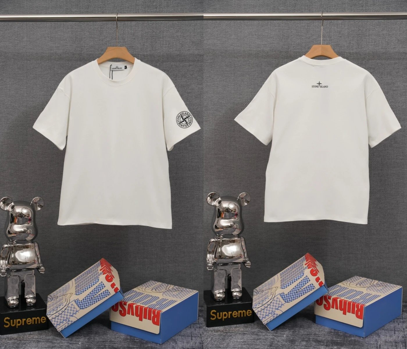 Stone Island T-Shirts Compass Graphic Short-Sleeve T-Shirt — SD 15 white