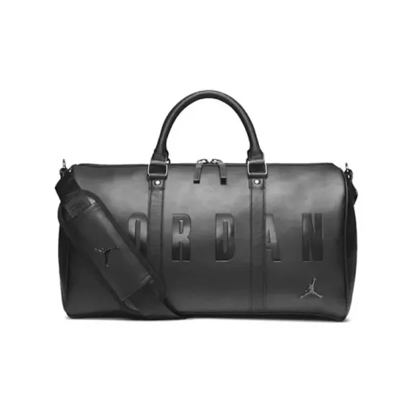 Air Jordan Duffle Bag Black Leather Travel Bag - 1