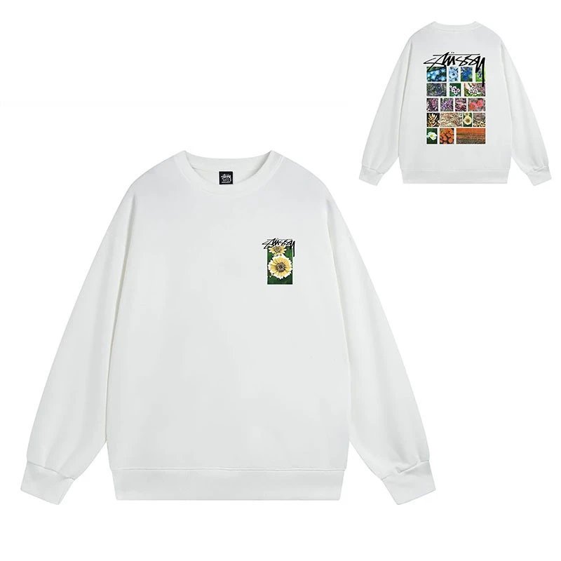Stüssy Hoodies & Sweatshirts Crewneck Graphic Sweatshirt — 101 white