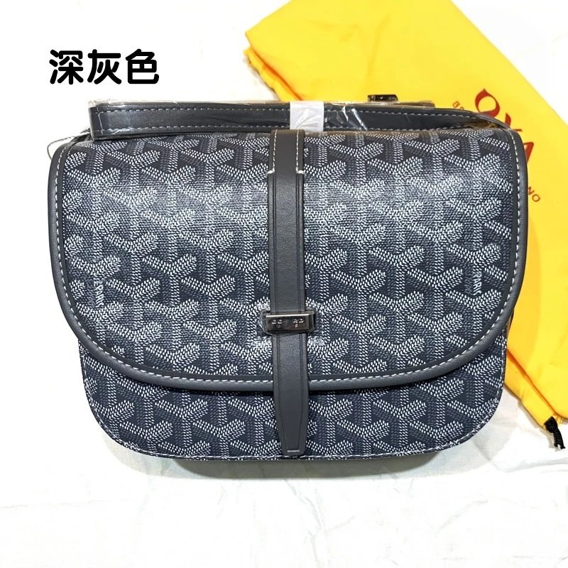 Goyard Handbags Mini Saigon Wooden-Handle Bag — Saddle bag dark gray