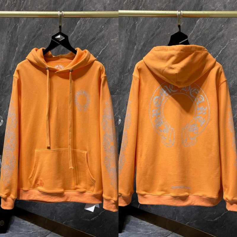 Chrome Hearts Hoodies & Sweatshirts Cross Graphic Pullover Hoodie — 8671 Orange