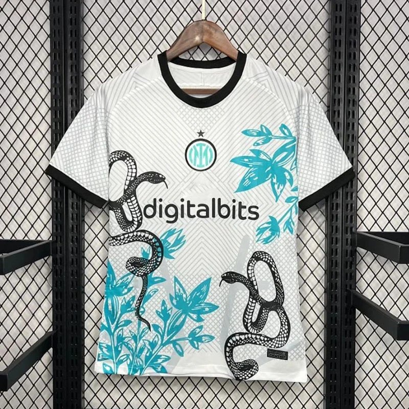 Unbranded Football Jerseys Short-Sleeve Club and National Team Designs — 2425 Inter White and Blue Special Edition