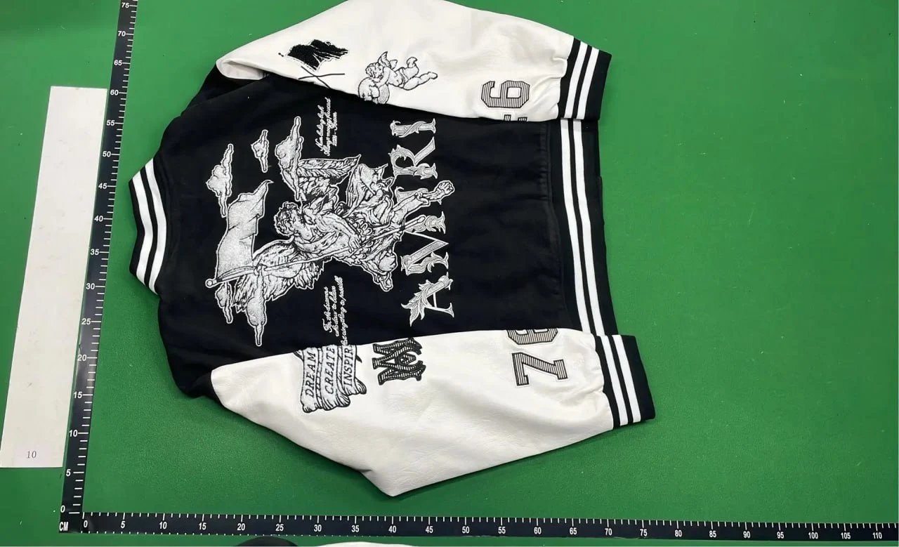 Amiri Diamond Pattern Panelled Jacket Black - 6