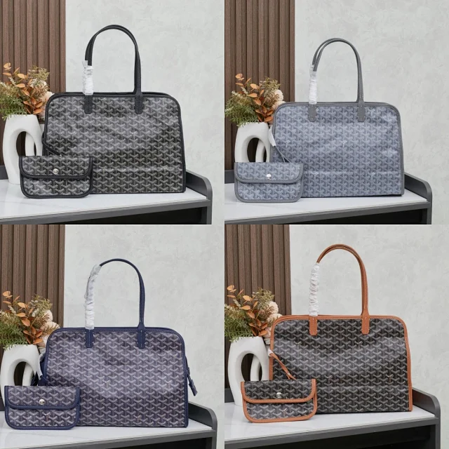 Goyard Backpacks Chevron-pattern flap backpack with top handle product detail image 42