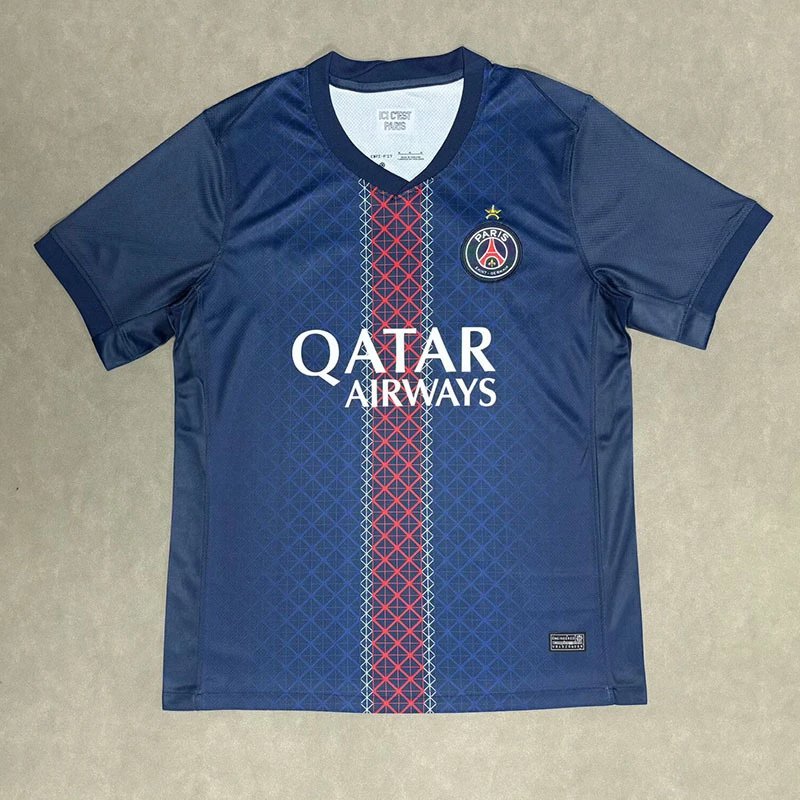 Unbranded Football Jerseys Short-Sleeve Club and National Team Designs — 2526 Paris home kit with a star