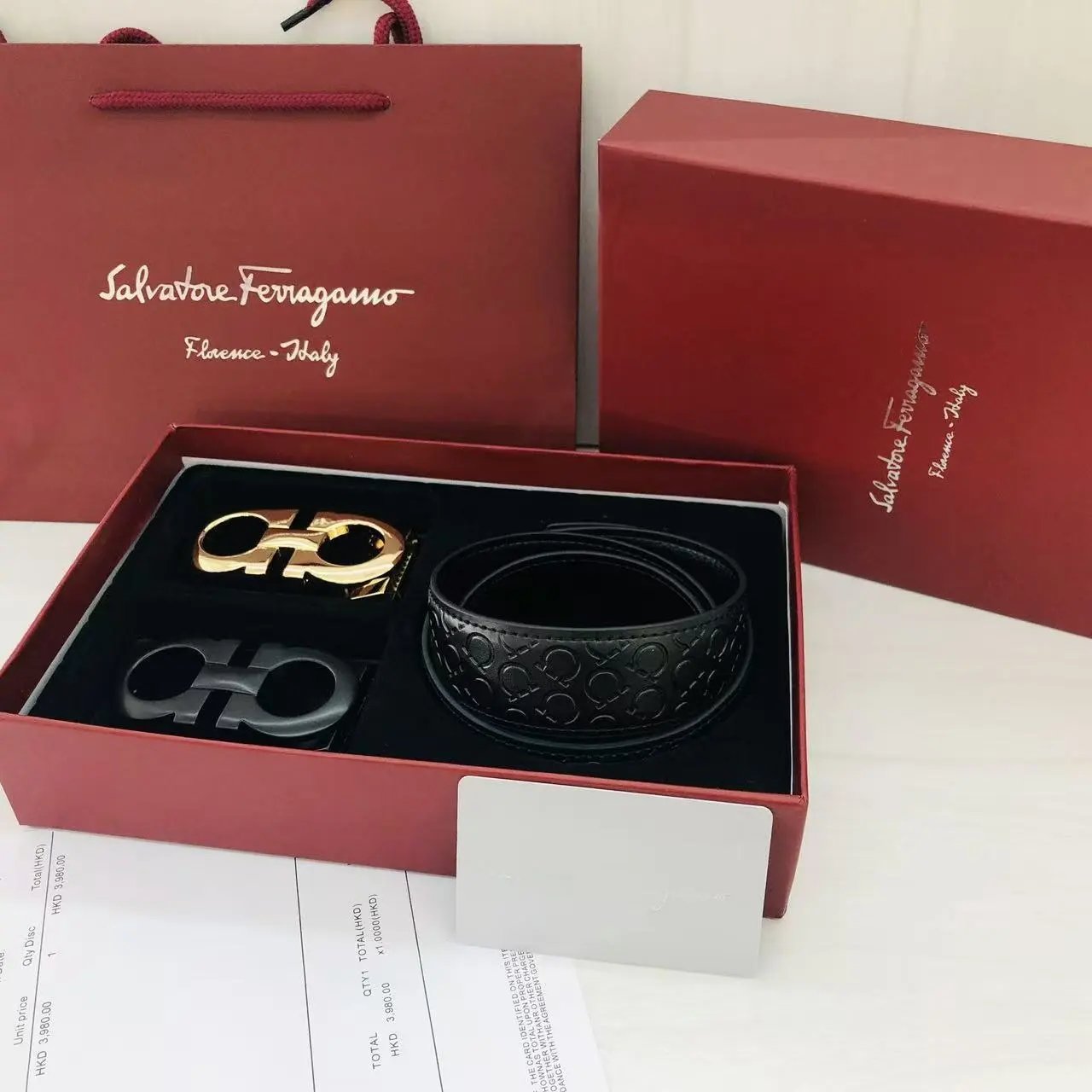 Gold Buckle with Black Buckle