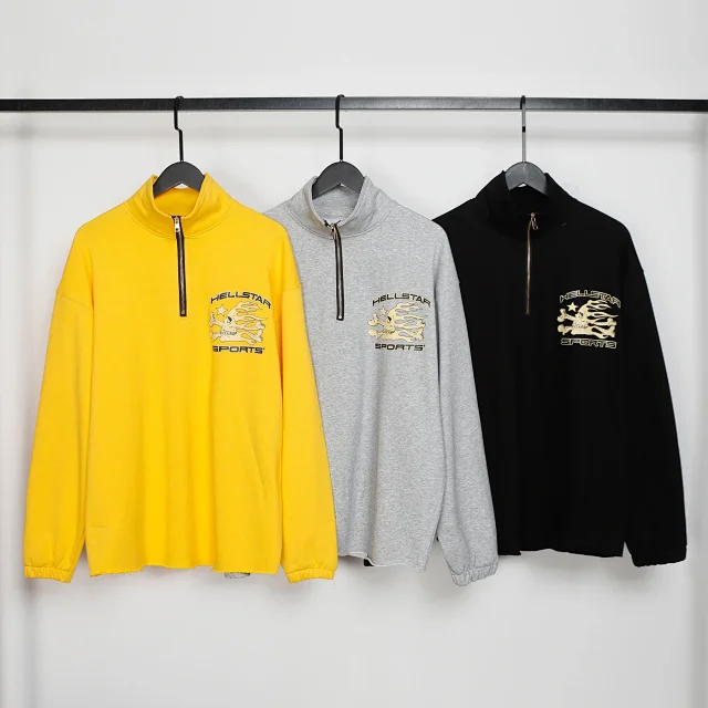 Hellstar Hoodies & Sweatshirts Graphic quarter-zip sweatshirt product detail image 19