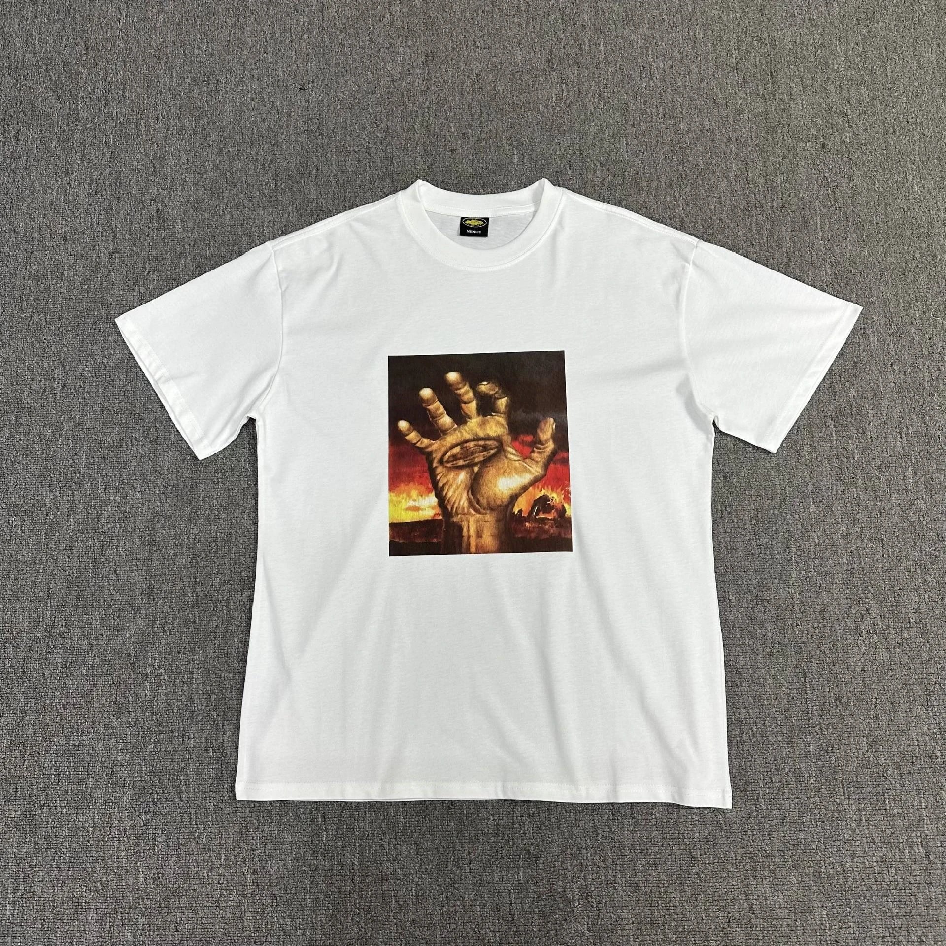 Corteiz T-Shirts Short-Sleeve Script Logo T-Shirt — 3159 white