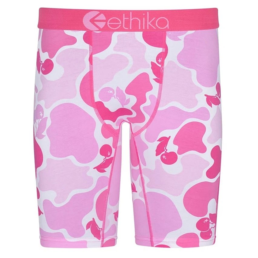 Ethika Underwear Printed Boxer Briefs — Muscle man pink