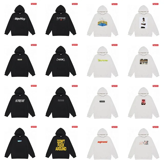 Supreme Hoodies & Sweatshirts Pullover hoodie with oval logo graphic and back text print product detail image 3