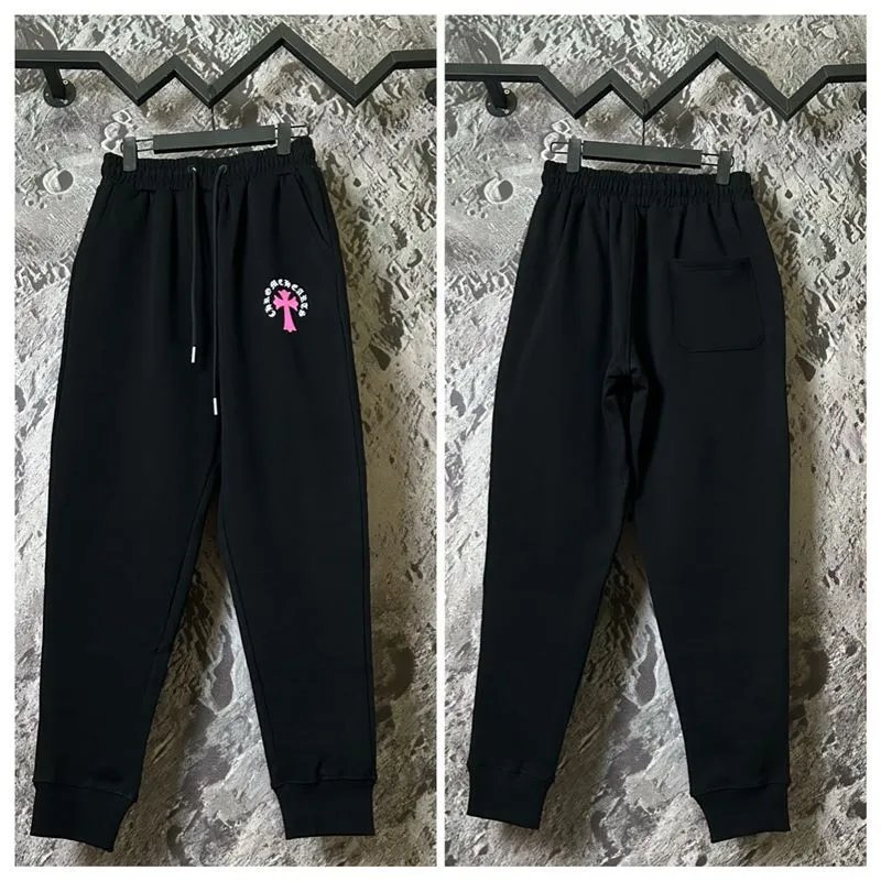 Chrome Hearts Trousers Sanskrit logo jogger sweatpants — A003 Black