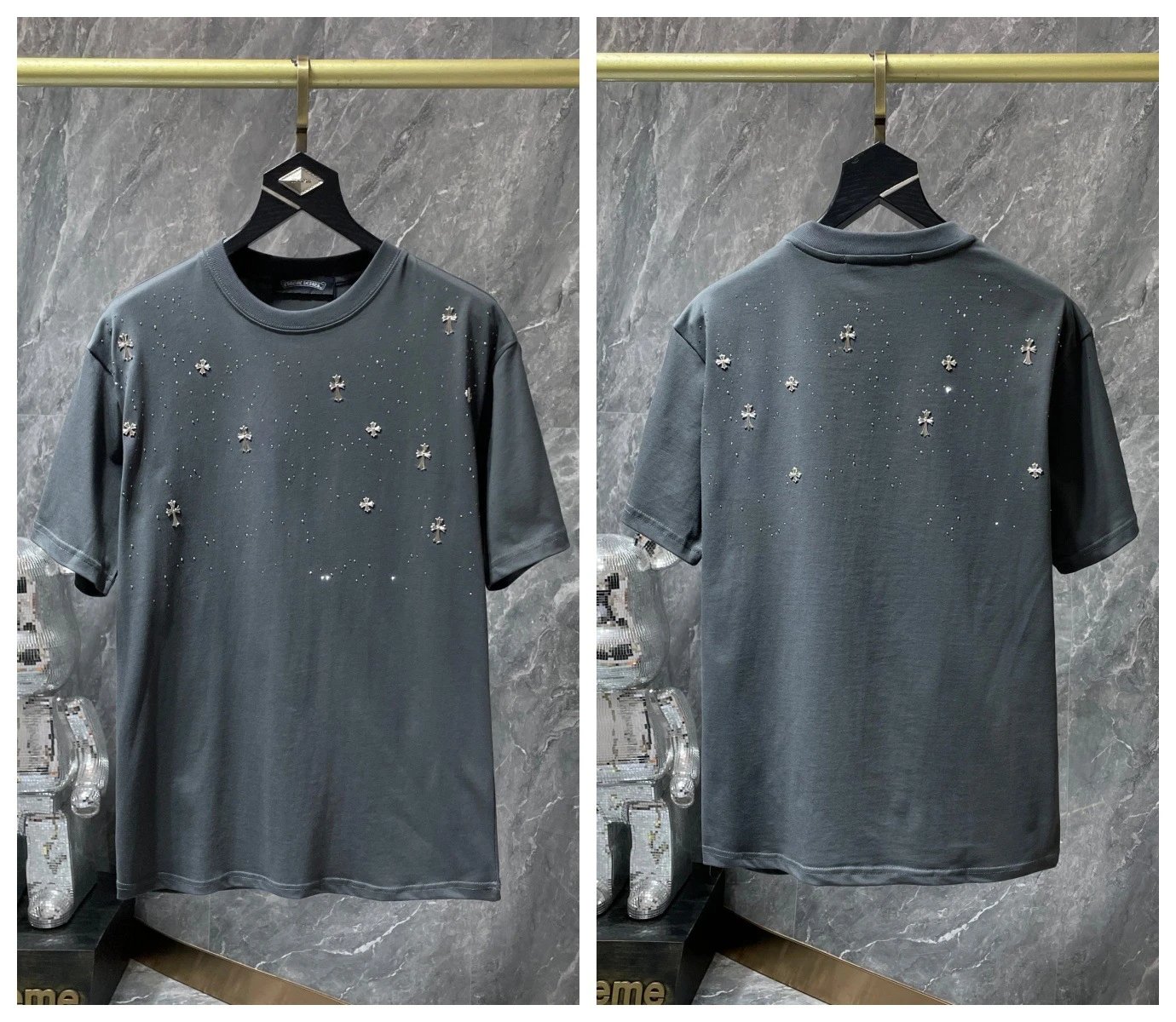 Chrome Hearts T-Shirts Graphic Cross Motif Short-Sleeve T-Shirt — 1