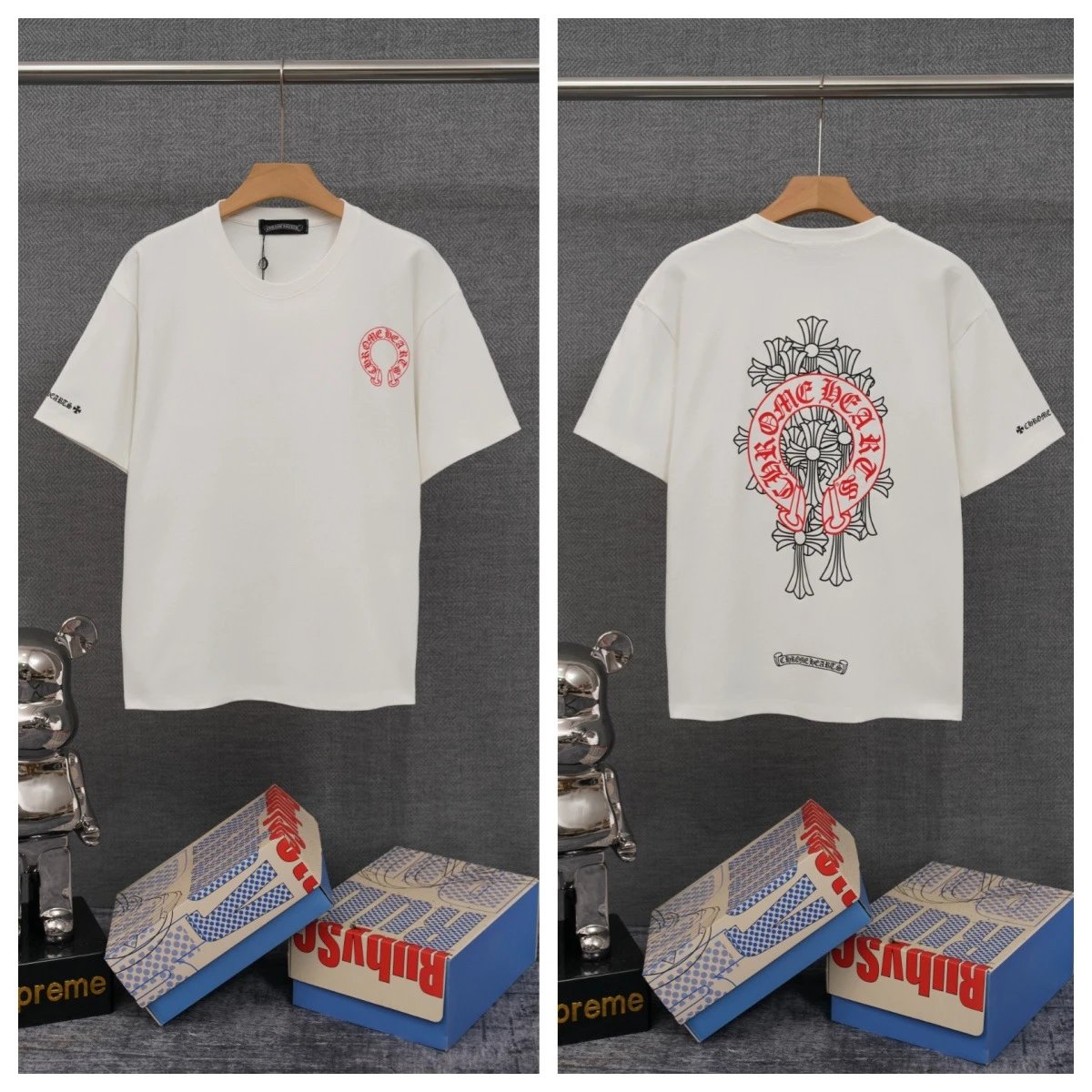 Chrome Hearts T-Shirts Graphic-print crewneck T-shirt — 9