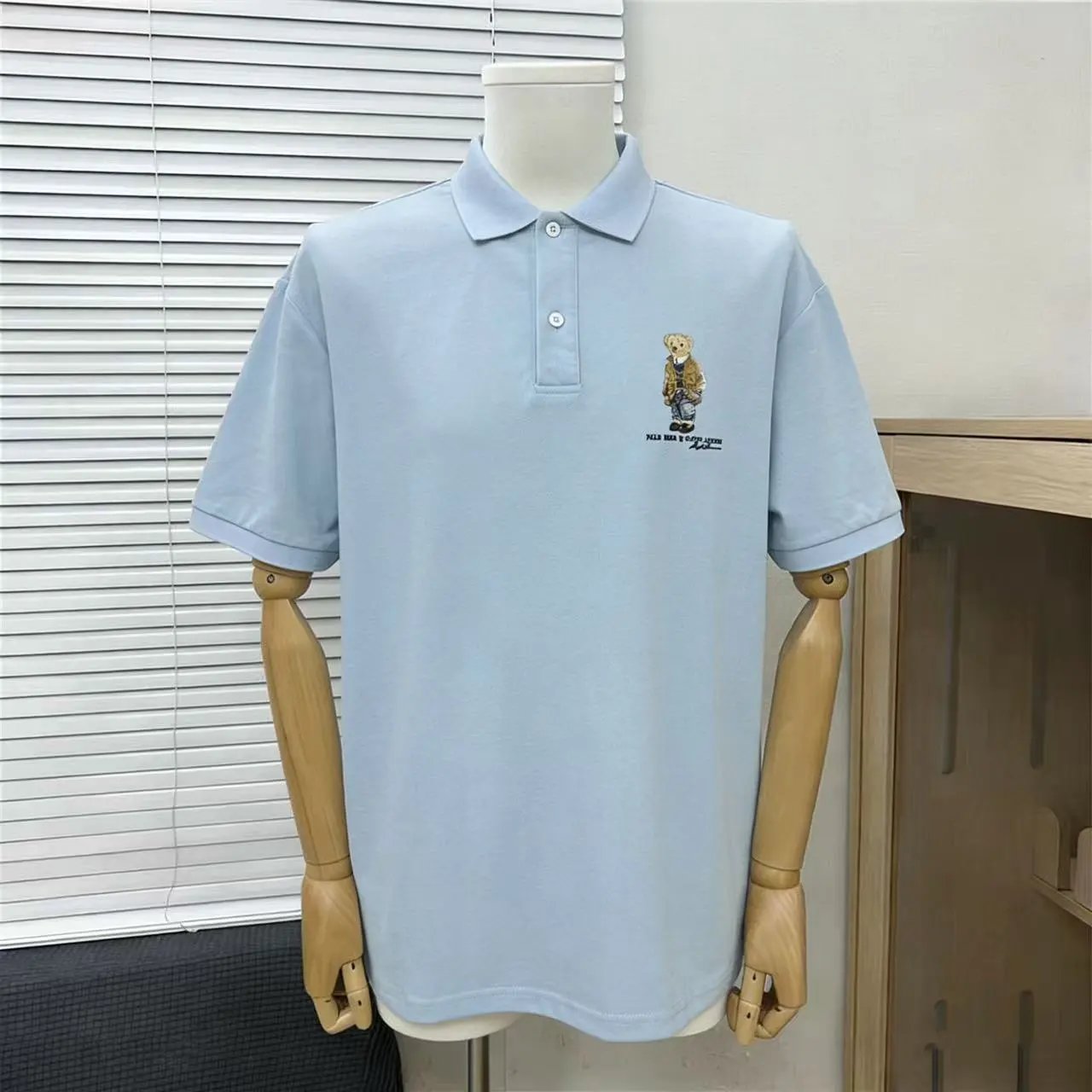Polo Ralph Lauren Shirts Short-Sleeve Embroidered Pony Shirt — Little Bear Sky Blue 005