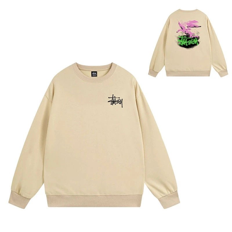 Stüssy Hoodies & Sweatshirts Crewneck Graphic Sweatshirt — 102 apricot