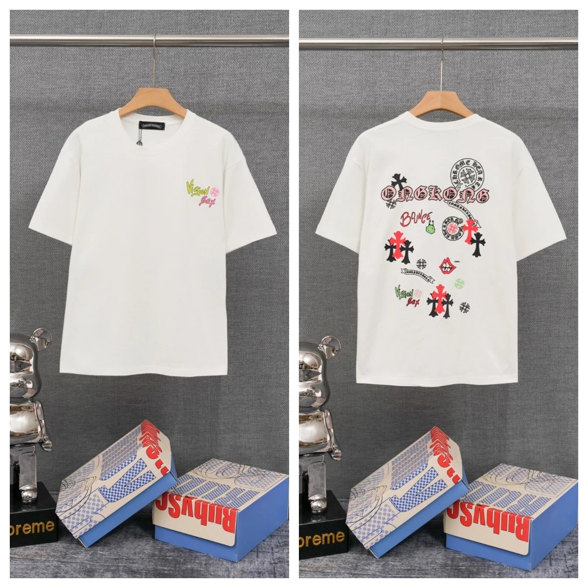 Chrome Hearts T-Shirts Graphic-print crewneck T-shirt — 23
