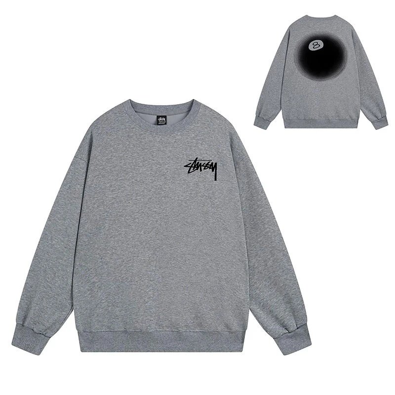 Stüssy Hoodies & Sweatshirts Crewneck Graphic Sweatshirt — 103 Dark Gray