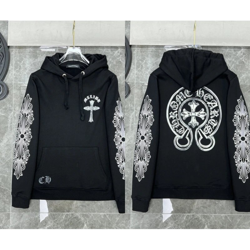 Chrome Hearts Hoodies & Sweatshirts Cross Graphic Pullover Hoodie — 8671 Black Luminous Edition