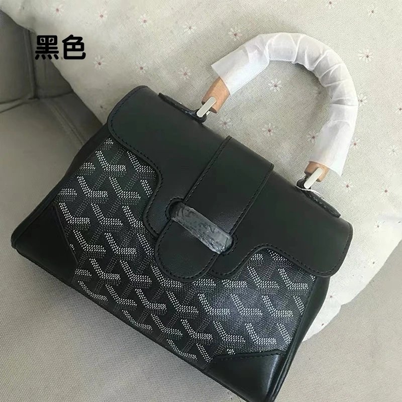 Goyard Handbags Mini Saigon Wooden-Handle Bag — Saigon Bag Black