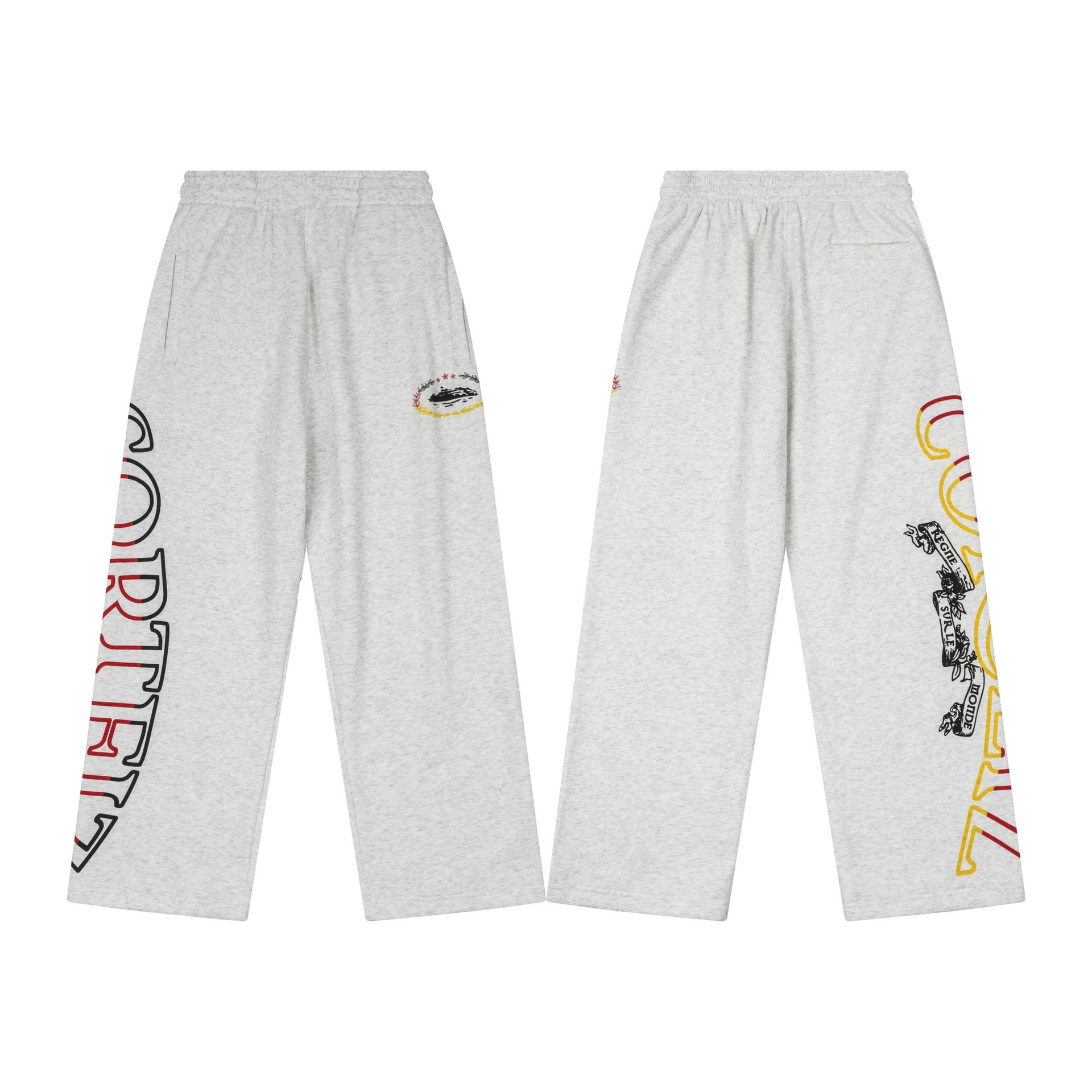 Corteiz Hoodies & Sweatshirts Logo-print hooded sweatshirt — 528 Heather gray trousers