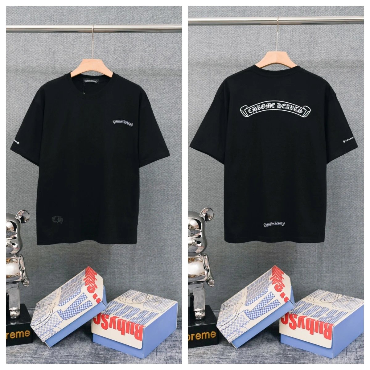 Chrome Hearts T-Shirts Graphic-print crewneck T-shirt — 32