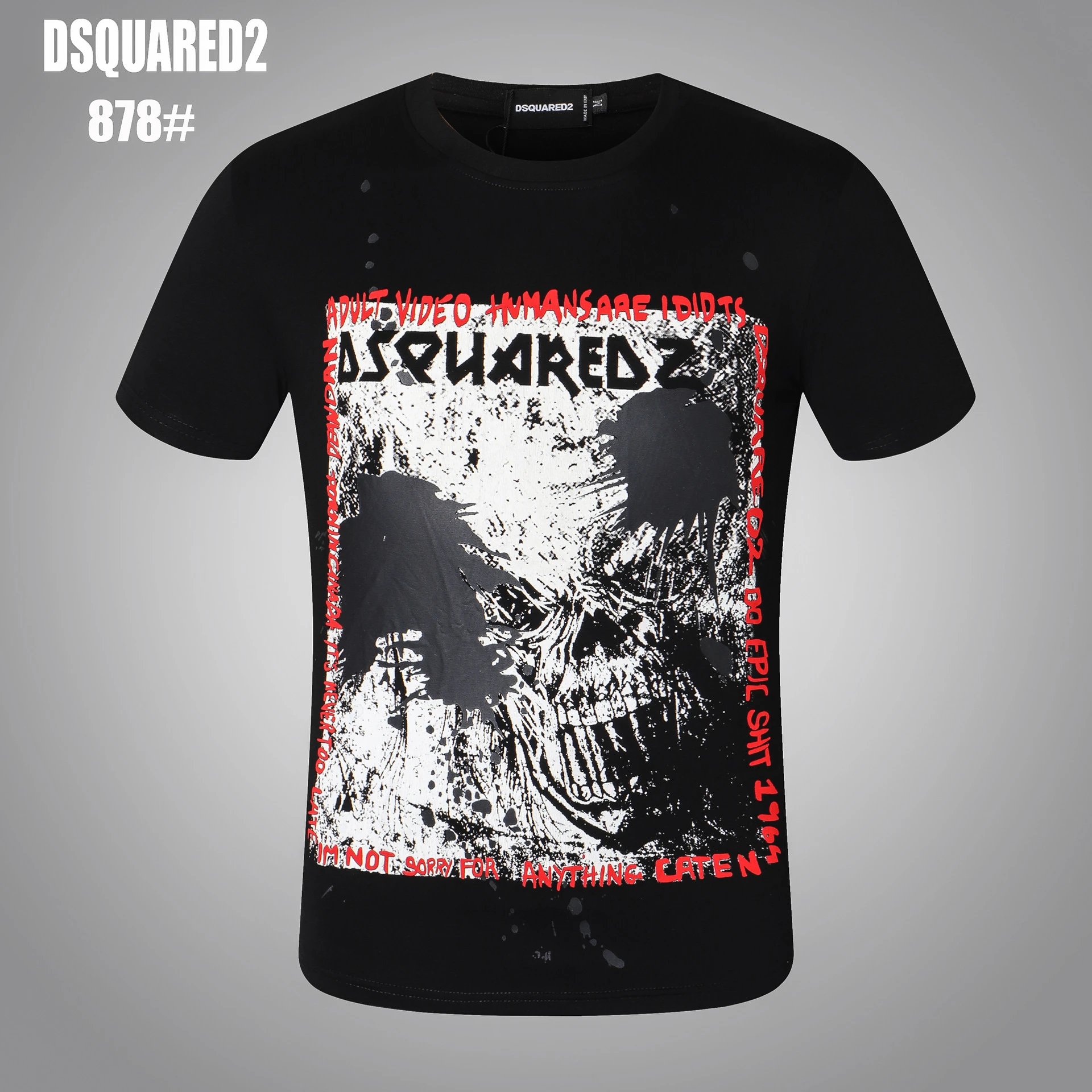 Dsquared2 T-Shirts Graphic Print — DT 878 Black