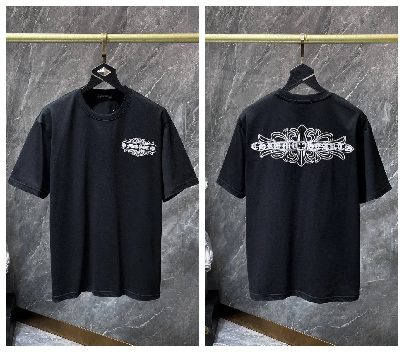 Chrome Hearts T-Shirts Graphic Cross Motif Short-Sleeve T-Shirt — 10