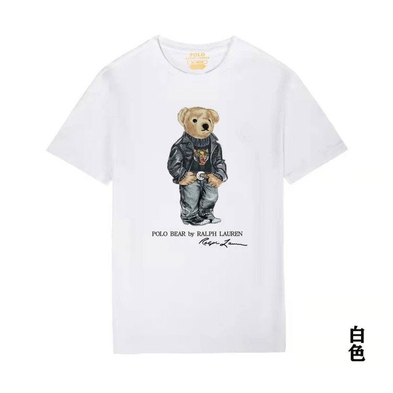 Polo Ralph Lauren T-Shirts Bear Graphic Crewneck Short-Sleeve T-Shirt — L1007