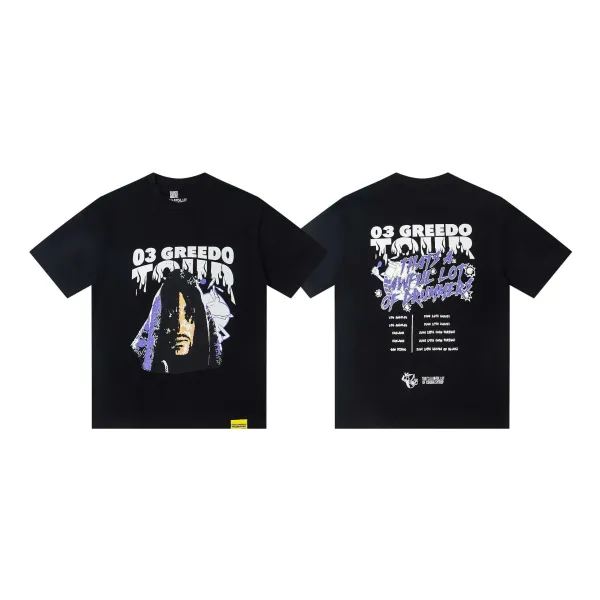 Design 03 Greedo Tour Black Graphic T-Shirt T-Shirts - 1