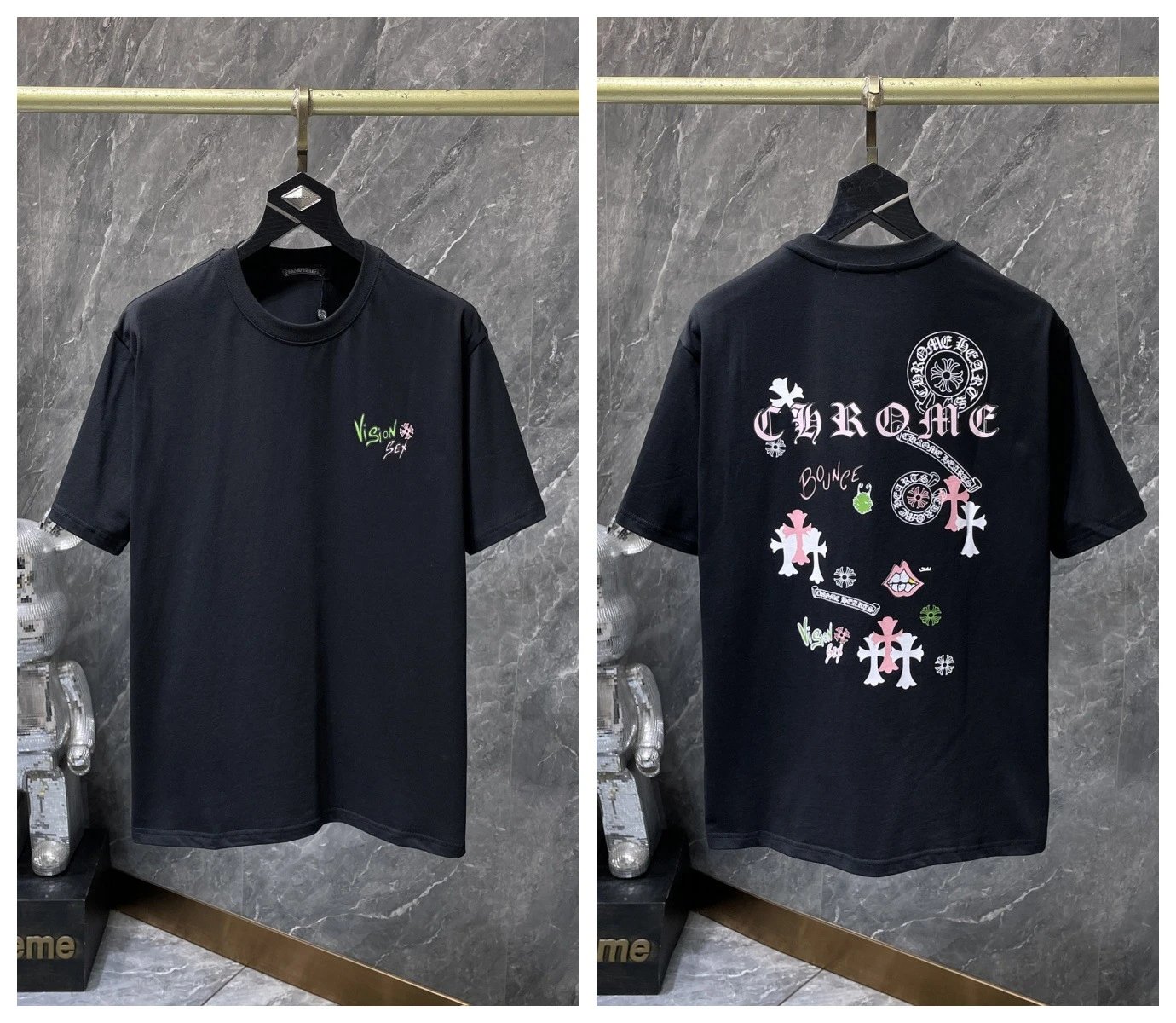 Chrome Hearts T-Shirts KLX09 graphic short-sleeve — 1