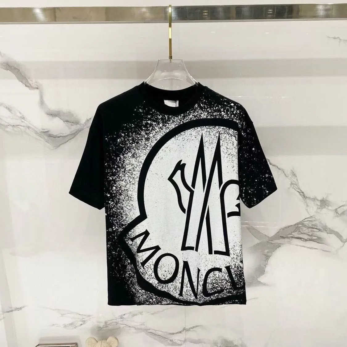 Moncler T-Shirts Logo Graphic Short-Sleeve Crewneck — M788