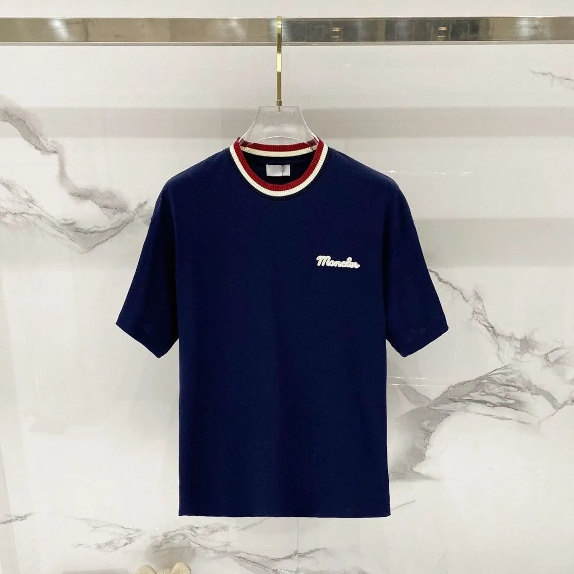 Moncler T-Shirts Logo Graphic Short-Sleeve Crewneck — M794