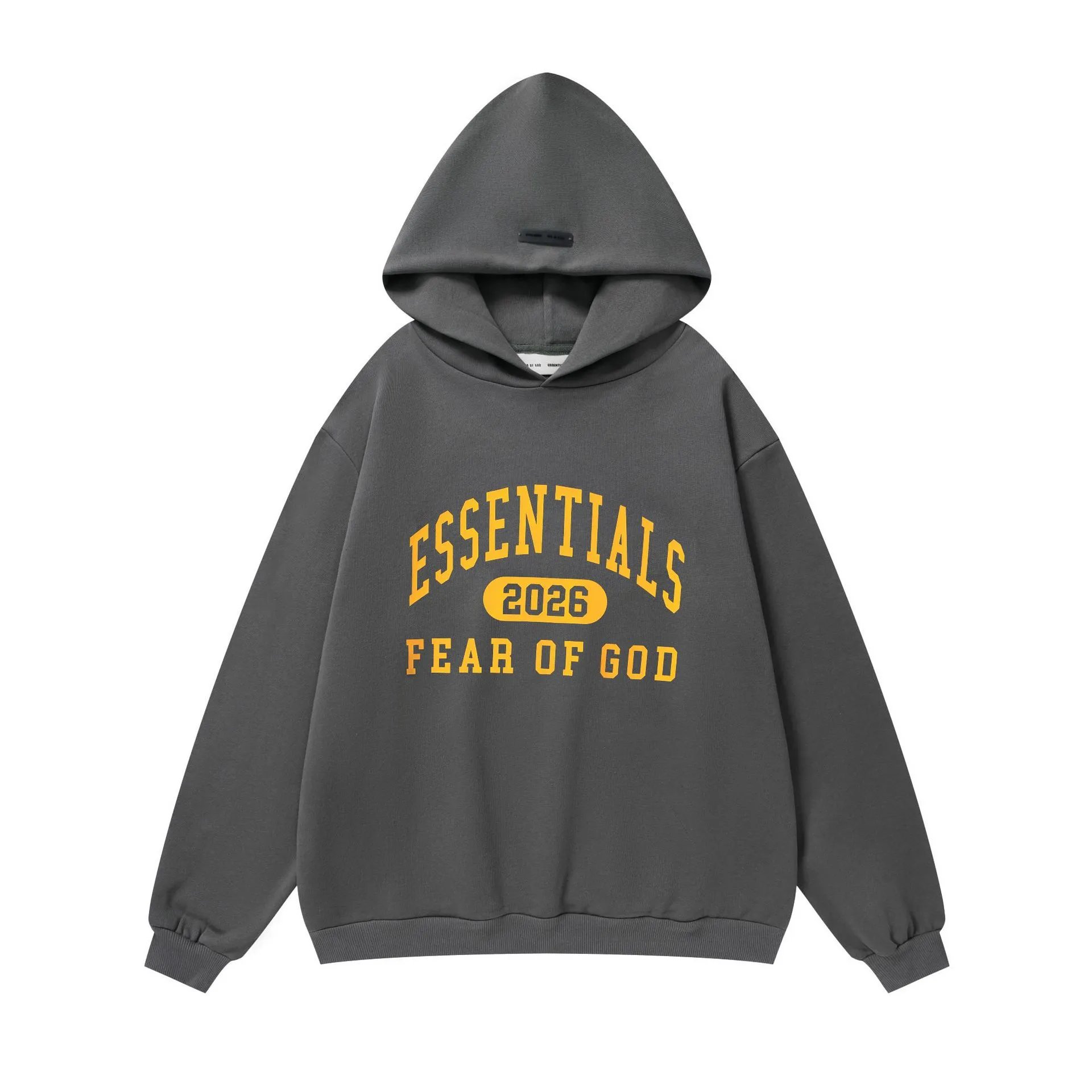 Fear of God Hoodies & Sweatshirts Essentials logo-print hooded sweatshirt — 3985 Dark gray
