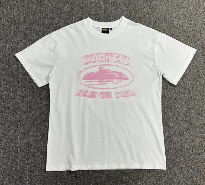 Corteiz T-Shirts Short-Sleeve Graphic Print — 3121 White Powder