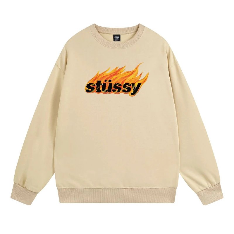 Stüssy Hoodies & Sweatshirts Crewneck Sweatshirt with Chengdu Chapter Graphic — 103 apricot