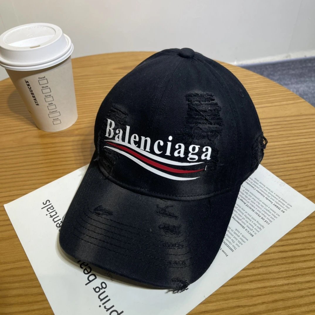Balenciaga Hats Embroidered logo baseball cap — 09-2