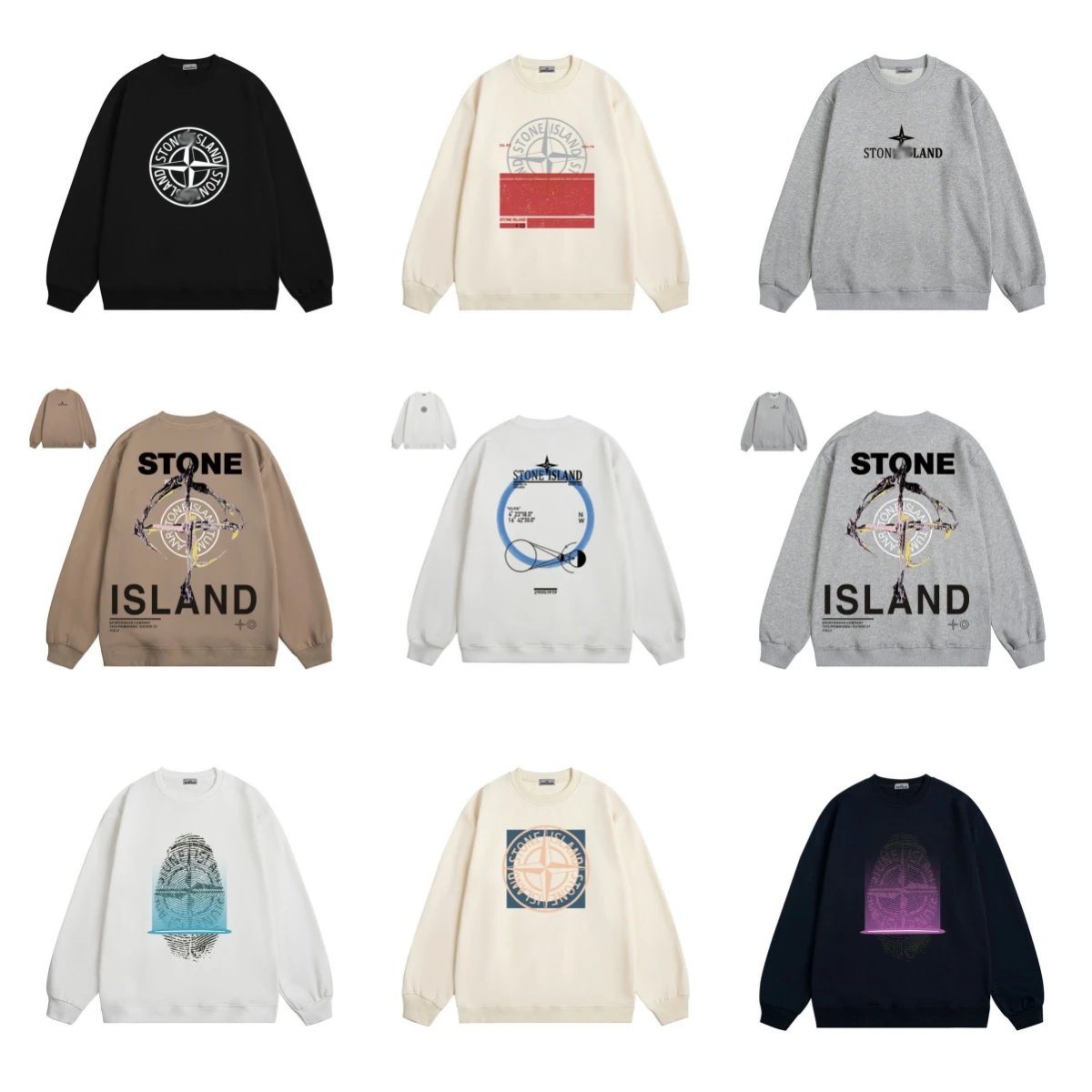 Stone Island Printed Crew-Neck