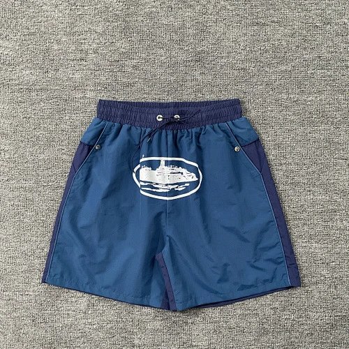 Corteiz Shorts CRTZ logo graphic drawstring — 8303 Blue