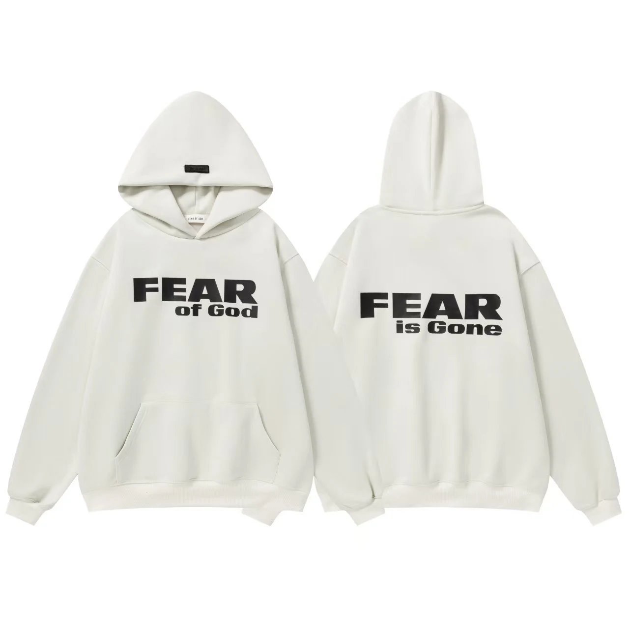 Fear of God Hoodies & Sweatshirts Essentials logo-print hooded sweatshirt — 3982 white