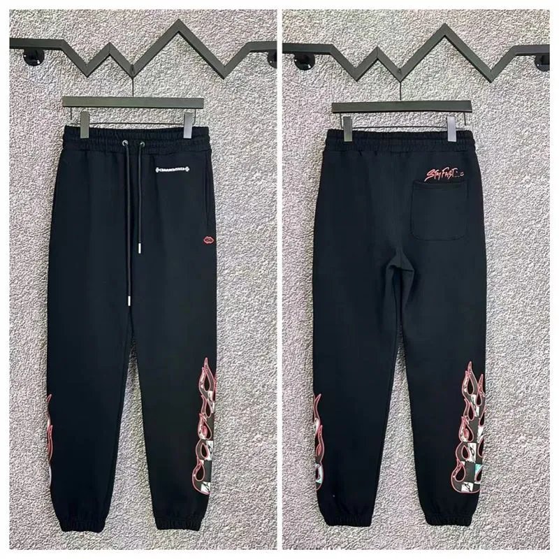 Chrome Hearts Trousers Sanskrit logo jogger sweatpants — C201 Black