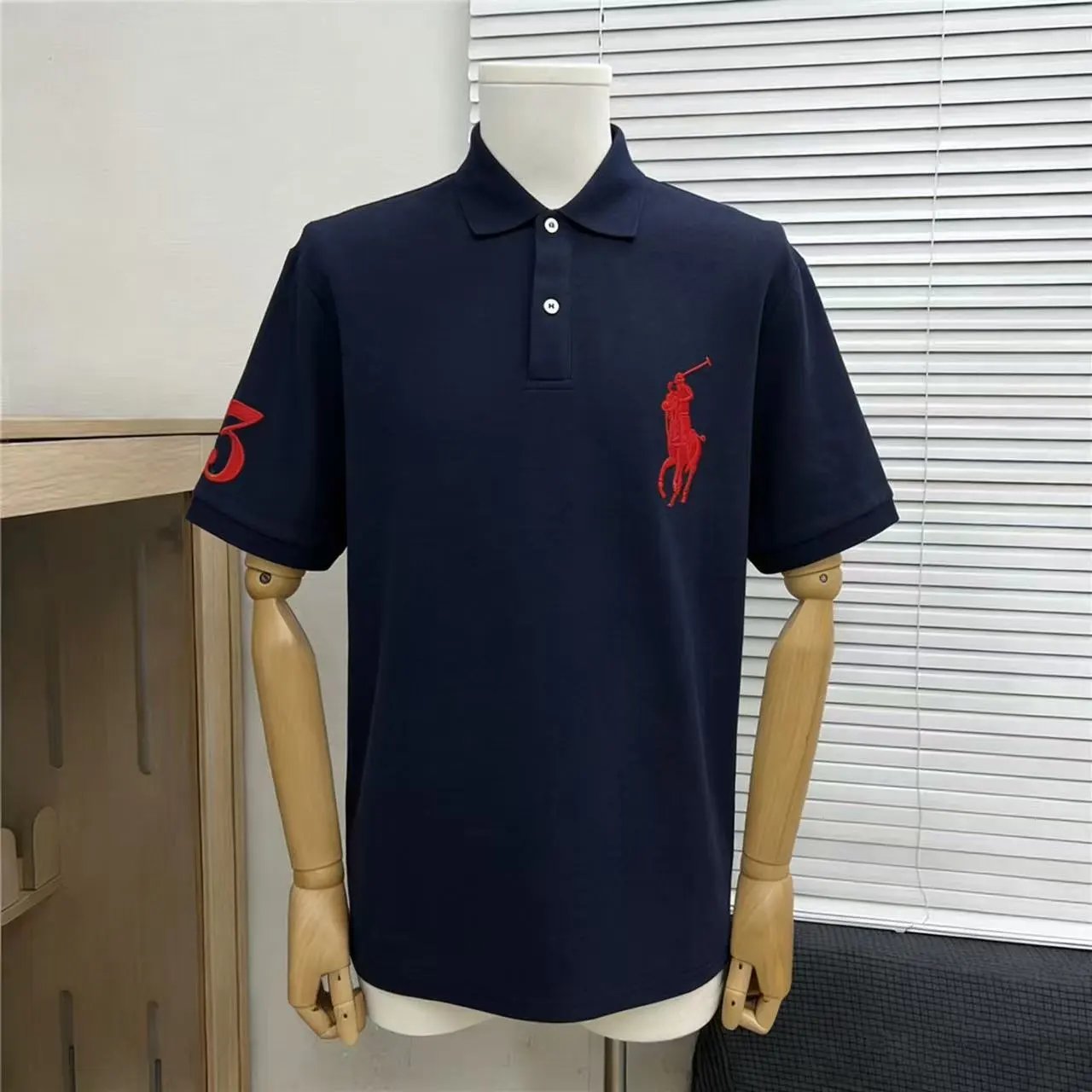 Polo Ralph Lauren Shirts Short-Sleeve Embroidered Pony Shirt — Malaysian navy blue 003